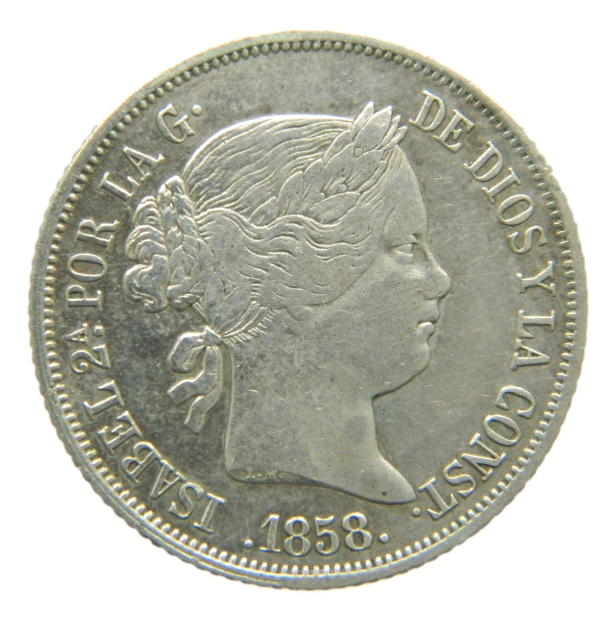 1858 - ISABEL II - 4 REALES - MADRID - MBC