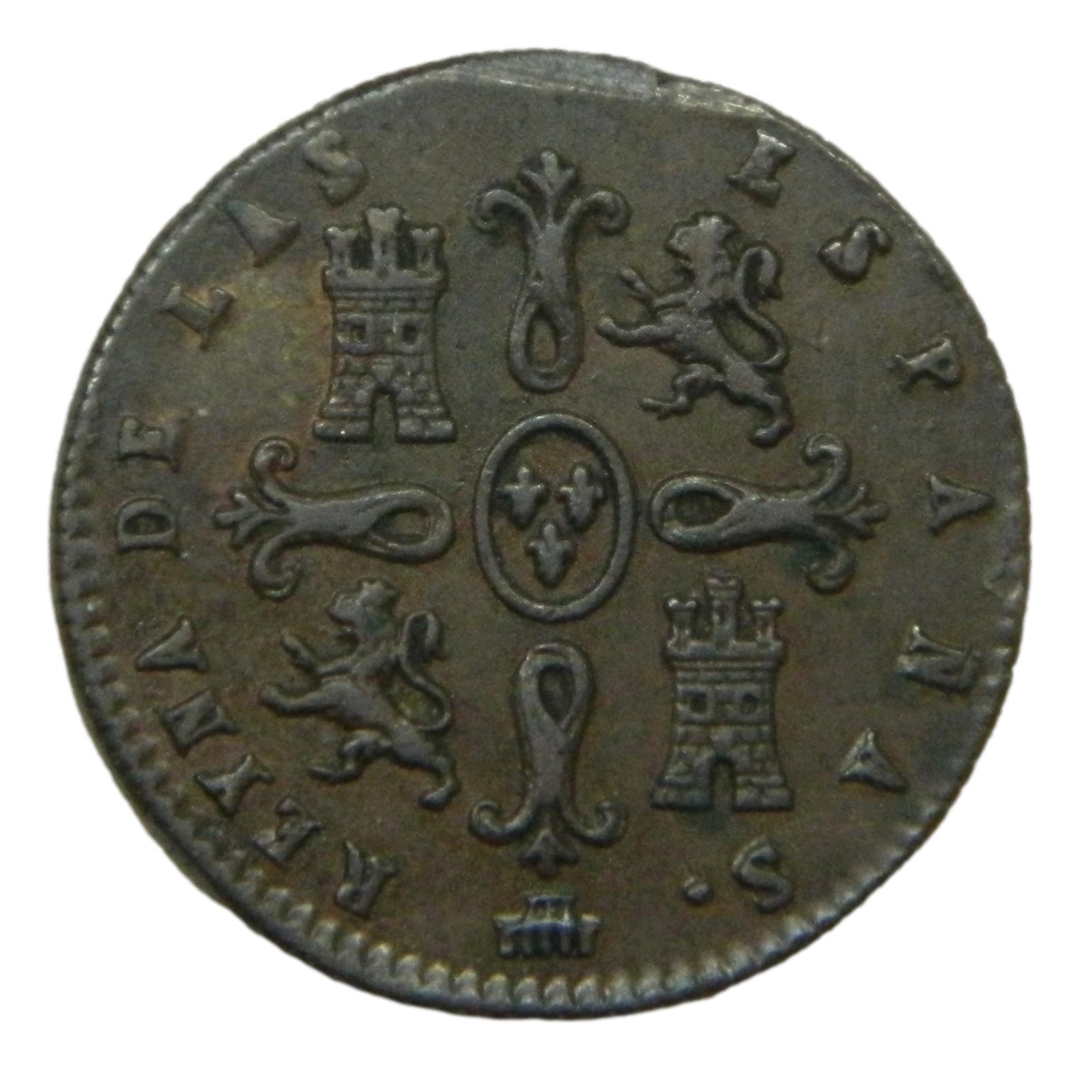 1842 - ISABEL II - 2 MARAVEDIS - SEGOVIA - EBC