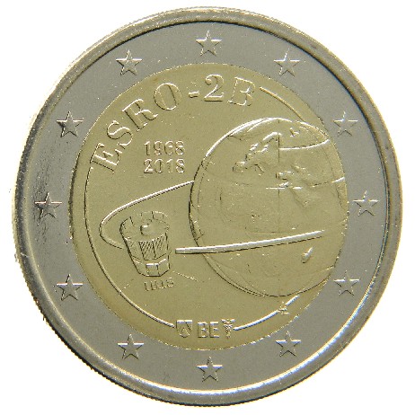 2018 - BELGICA - 2 EURO - SATELITE - SIN COINCARD