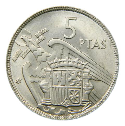 1957 *61 - FRANCO - 5 PESETAS - SC