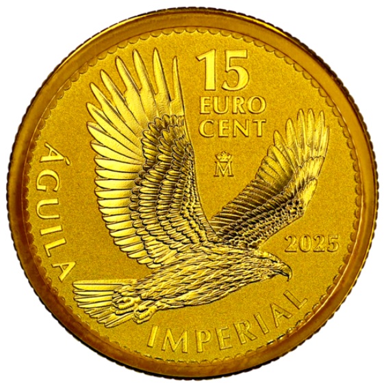 2025 - ESPAÑA - 15 CENT - AGUILA IMPERIAL - 1/10 ONZA ORO