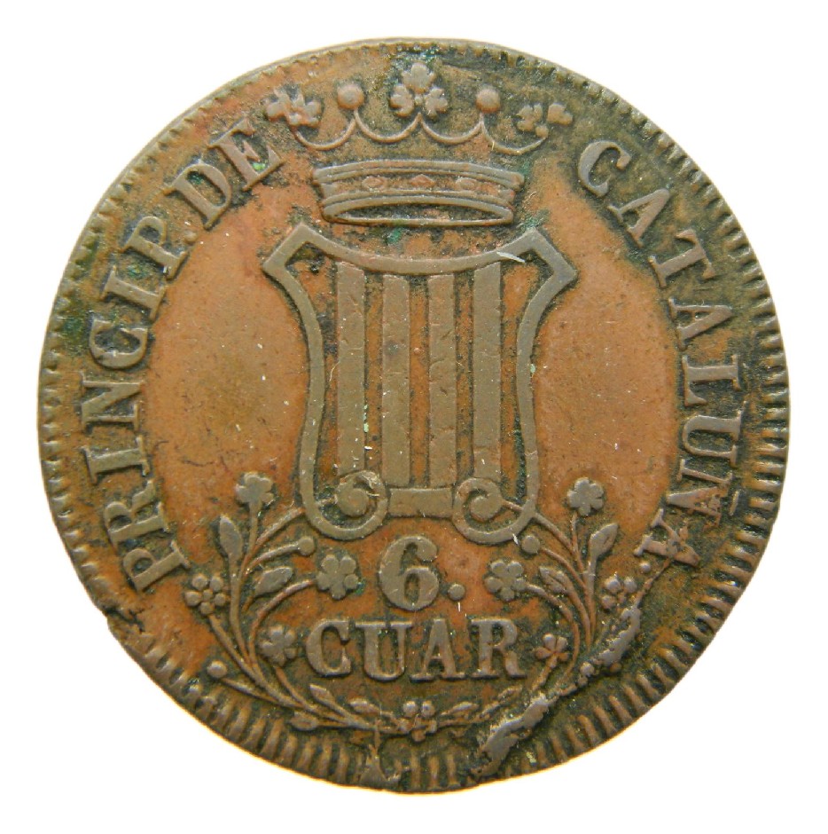 1837 - ISABEL II - 6 CUARTOS - CATALUNYA