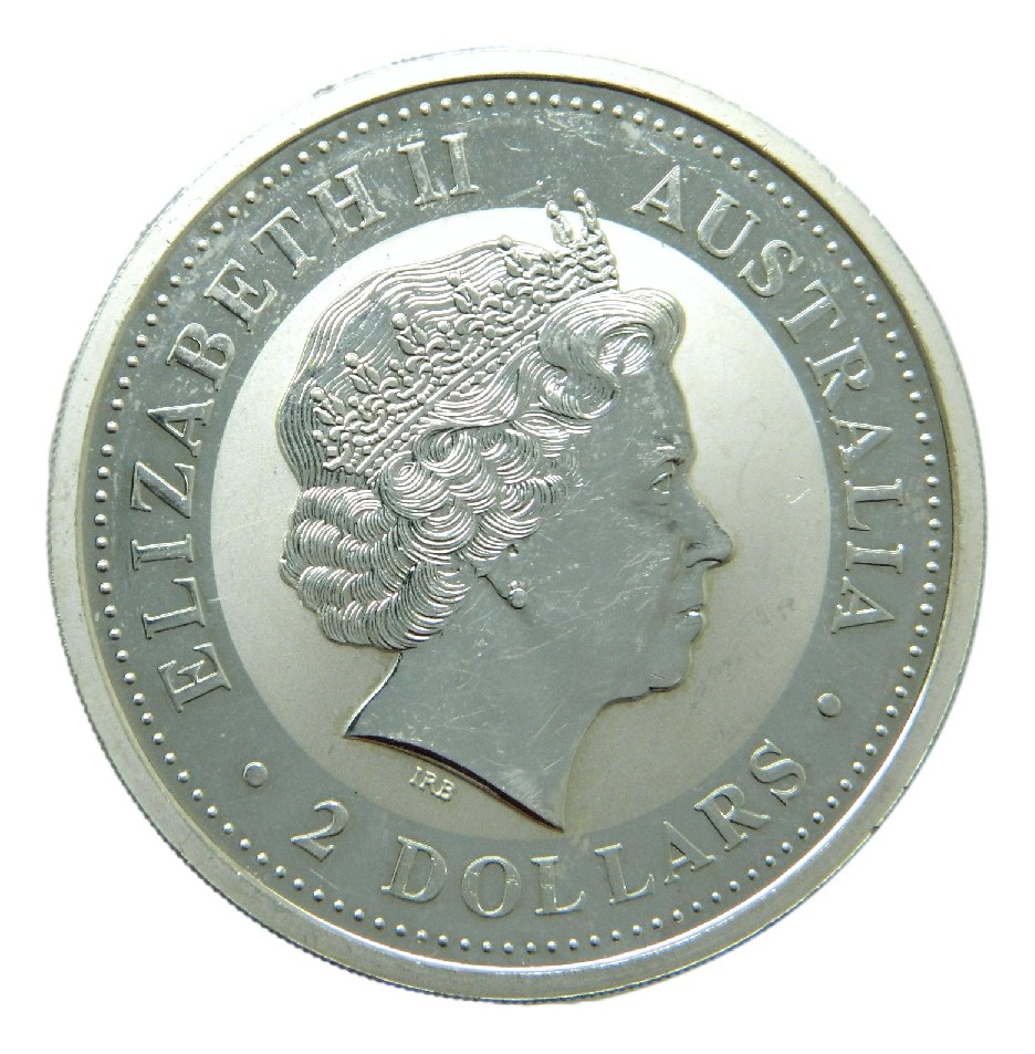 2002 - AUSTRALIA - KOOKABURRA - 2 ONZAS AG - 2 DOLLARS