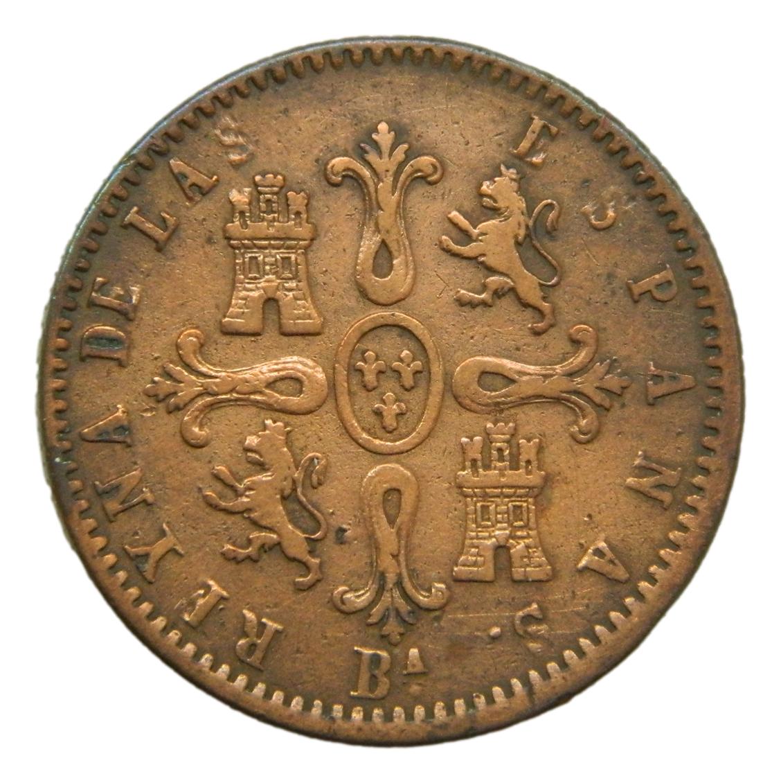 1855 - ISABEL II - 8 MARAVEDIS - BARCELONA 