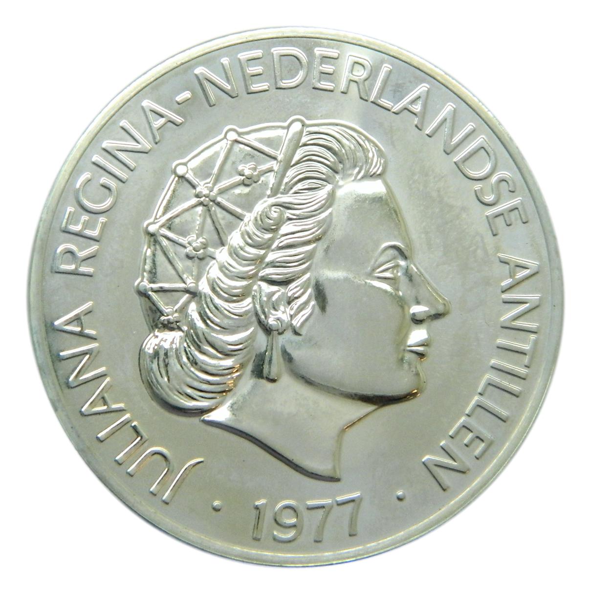 1977 - ANTILLAS NEERLANDESAS - 25 FLORINES - PETER STUYVESANT - PLATA