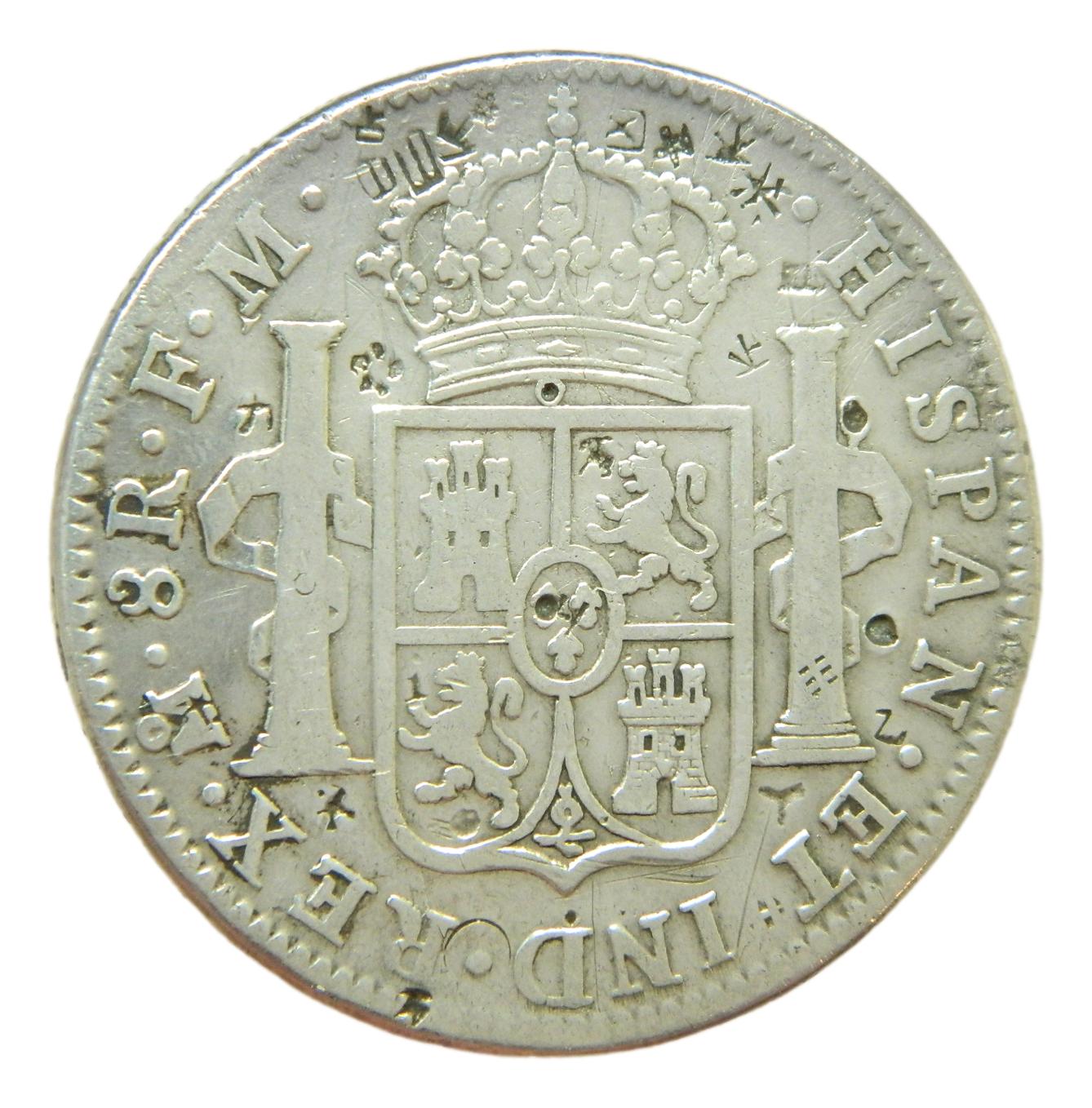 1796 FM - CARLOS IV - 8 REALES - MEXICO - RESELLOS
