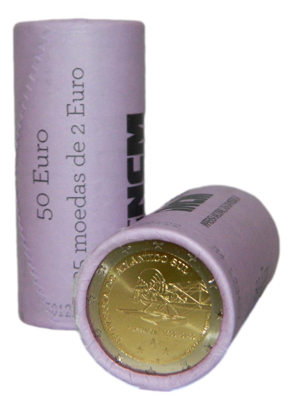 2022 - PORTUGAL - 2 EUROS - TRAVESIA ATLANTICO SUR - CARTUCHO