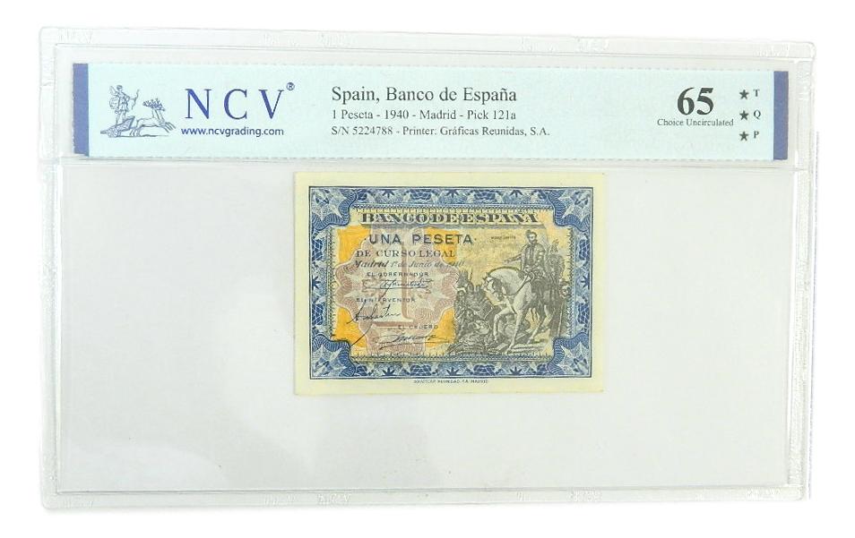 1940 - ESPAÑA - BILLETE - 1 PESETA - MADRID - NCV 65