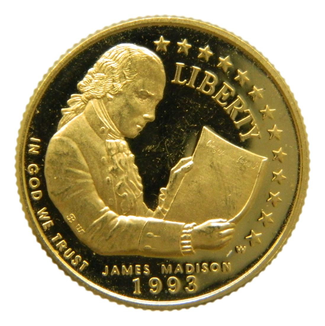 1993 - USA - 5 DOLARES - JAMES MADISON - ORO - SC