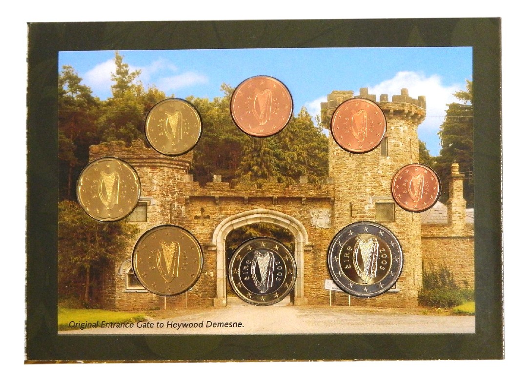 2005 - IRLANDA - CARTERA OFICIAL EUROS - 8 VALORES - EIRE - HEYWOOD GARDENS 