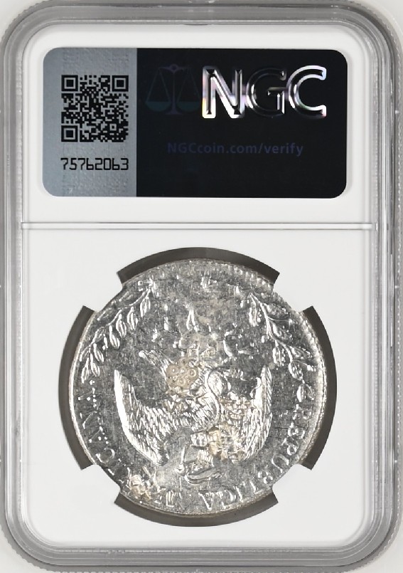 1893 JS - MEXICO - 8 REALES - GUADALAJARA - RESELLOS - NGC