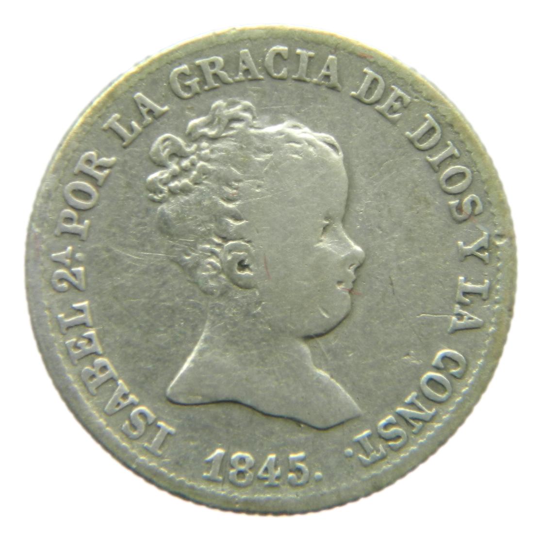 1845 RD - ISABEL II - 1 REAL - SEVILLA - BC
