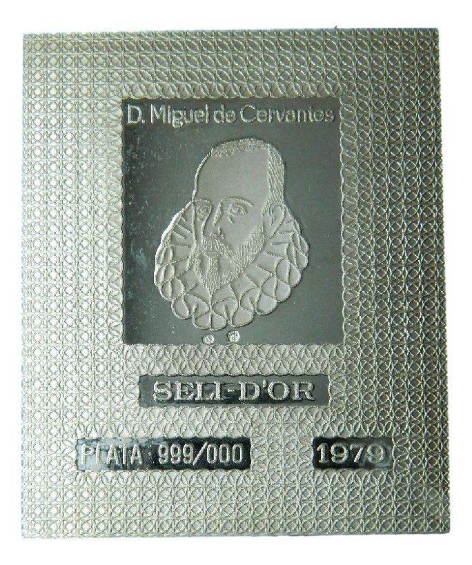 1979 - LINGOTE PLATA 999 - MIGUEL DE CERVANTES - 6