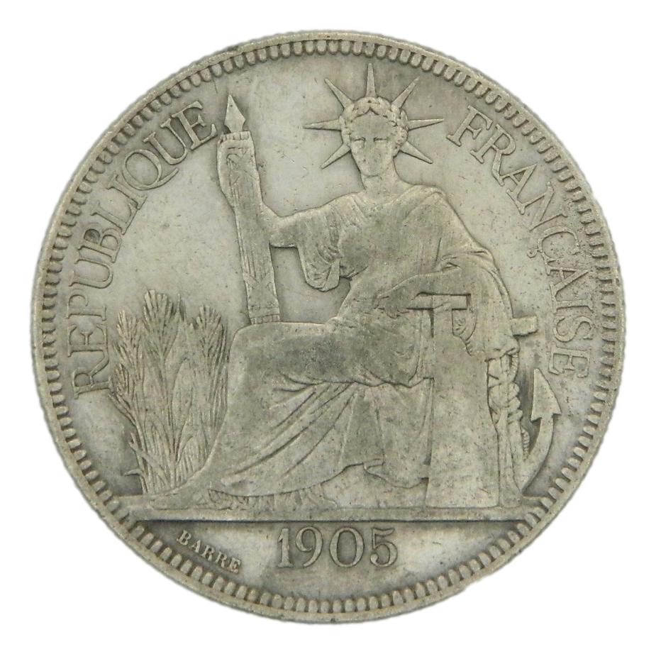 1905 A - FRANCIA  INDO-CHINA - PIASTRE - PLATA