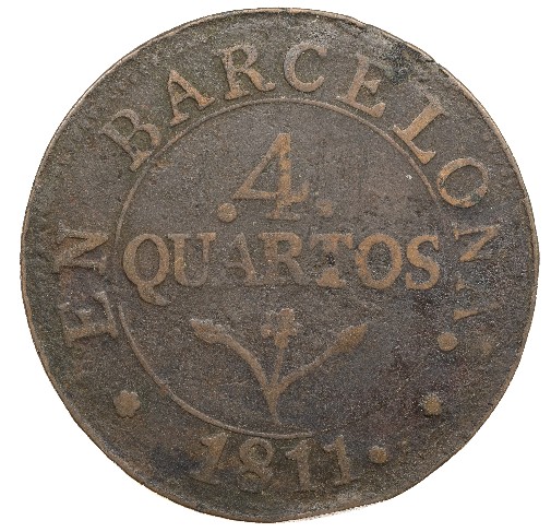 1811 - JOSE NAPOLEON - 4 CUARTOS - BARCELONA - MBC - S12/157
