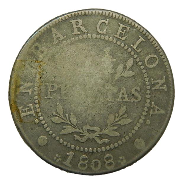 1808 - JOSE NAPOLEON - 2 1/2 PESETAS - BARCELONA