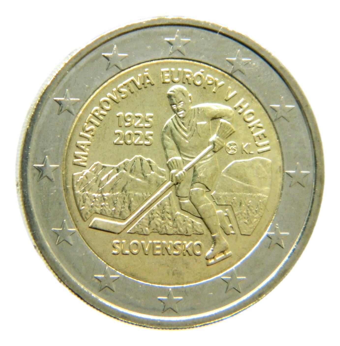 2025 - ESLOVAQUIA - 2 EURO - HOCKEY SOBRE HIELO