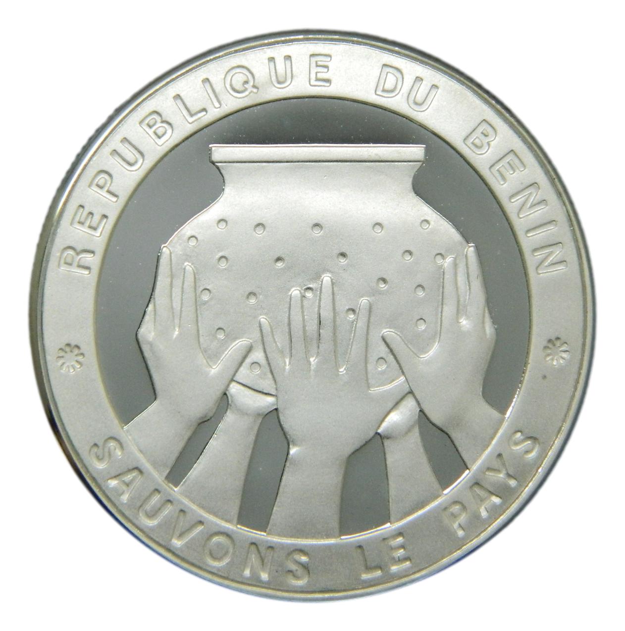 1992 - BENIN - 1000 FRANCS CFA - SAUVONS LE PAYS - PLATA PROOF