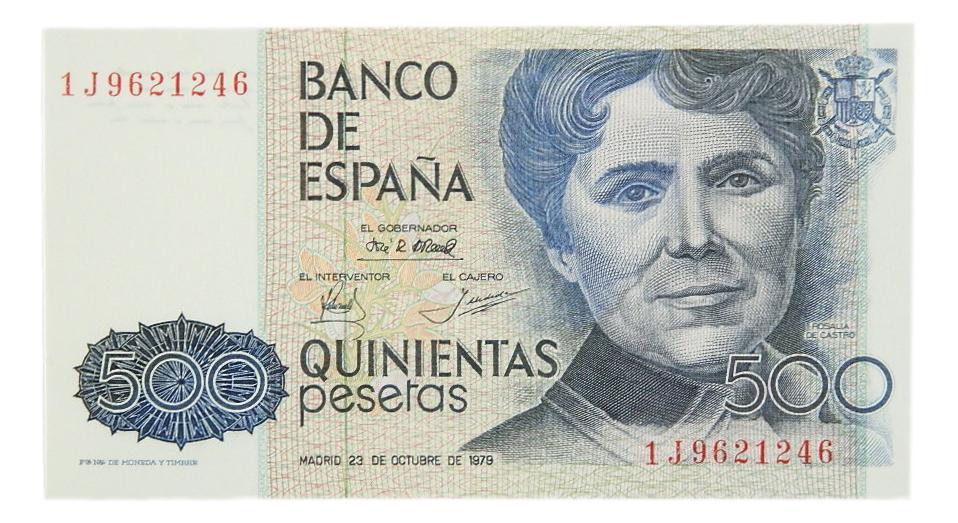 1979 - ESPAÑA - BILLETE - 500 PESETAS - ROSALIA DE CASTRO - SC