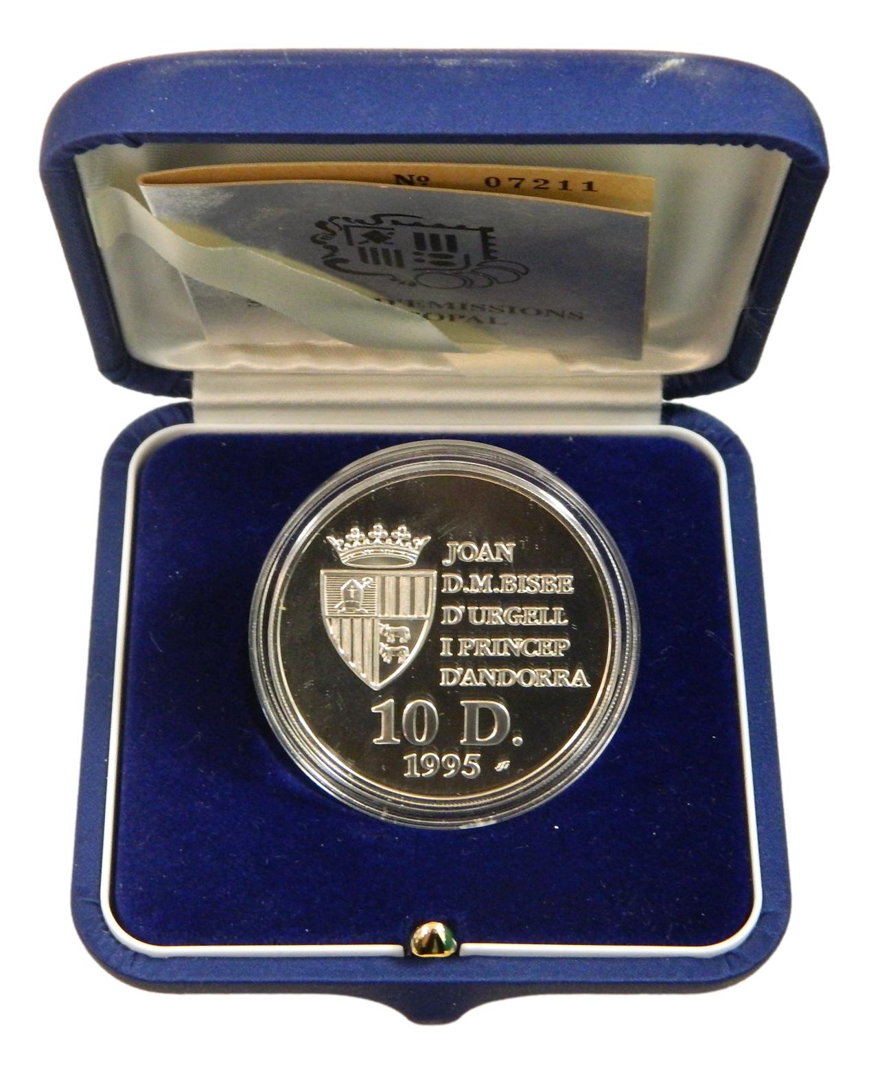 1995 - ANDORRA - 10 DINERS - PLATA - LOBO