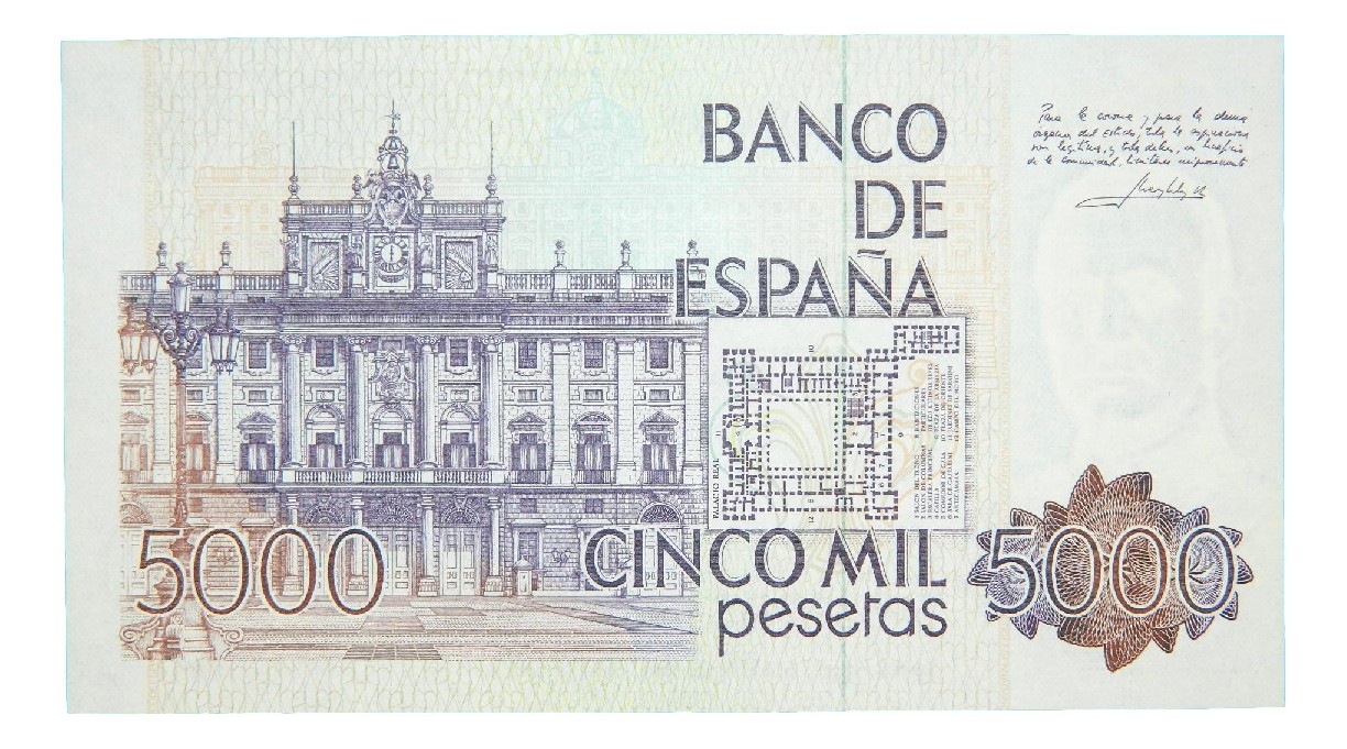 1979 - ESPAÑA - BILLETE - 5000 PESETAS - JUAN CARLOS I - EBC
