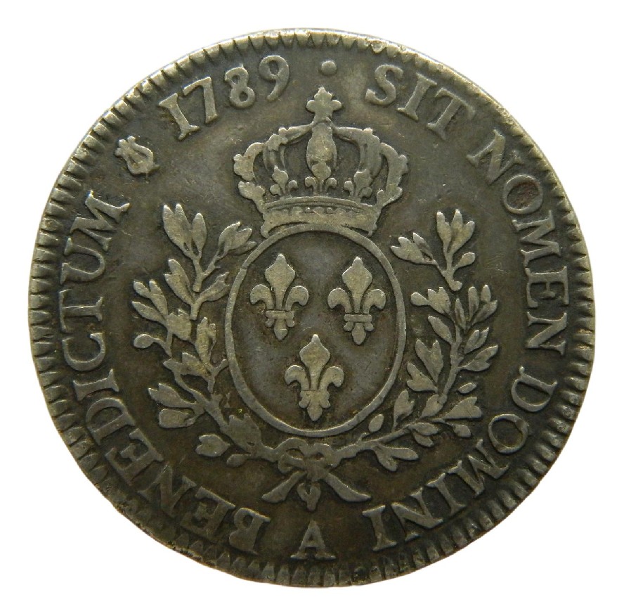 1789 A - FRANCIA - LUIS XVI - ECU - PARIS - PLATA - MBC