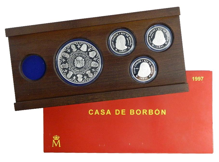 1997 - ESPAÑA-  COLECCION BORBON - 4 MONEDAS