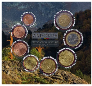 2024 - ANDORRA - CARTERA EUROS - 8 MONEDAS