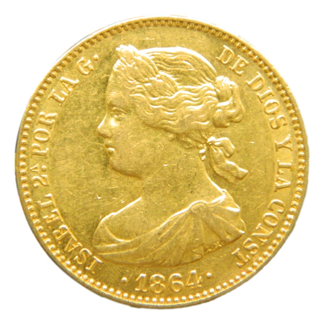 1864 - ISABEL II - 100 REALES - MADRID - EBC