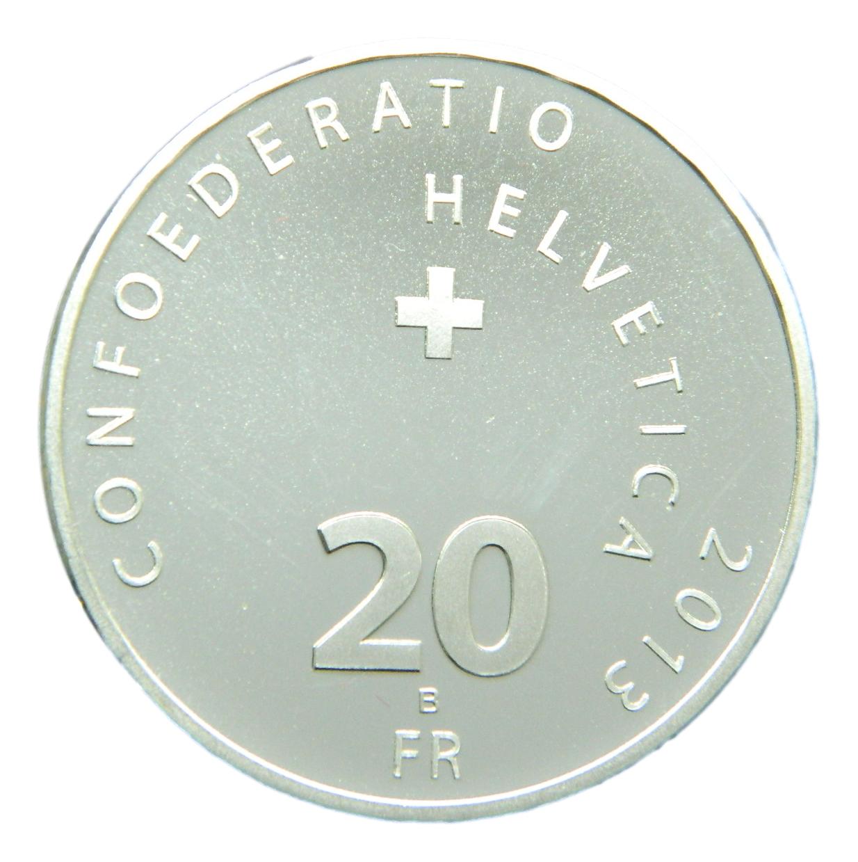 2013 - SUIZA - 20 FRANCS - PRIMERA TRAVESIA DE LOS ALPES