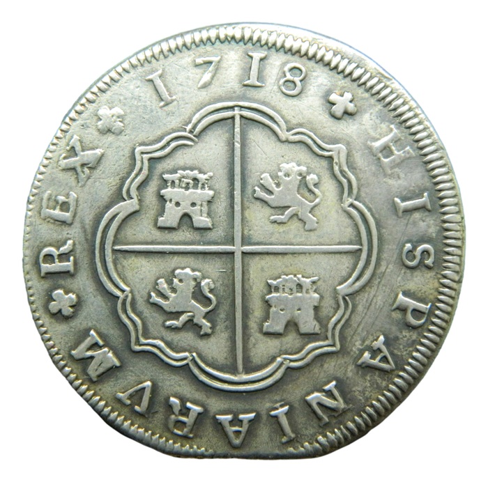 1718 M - FELIPE V - 8 REALES - SEVILLA - MBC