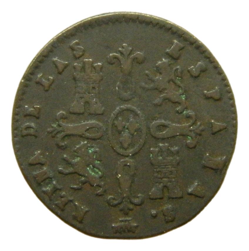 1843 - ISABEL II - 2 MARAVEDIS - SEGOVIA - MBC-