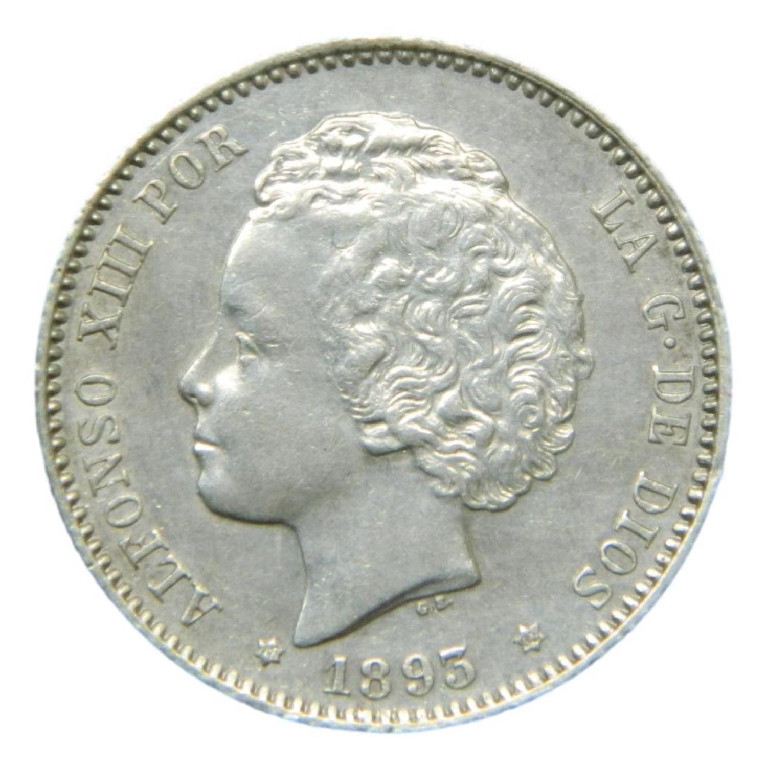 1893 *18-93 - ALFONSO XIII - 1 PESETA - MADRID - PGL - S10/349