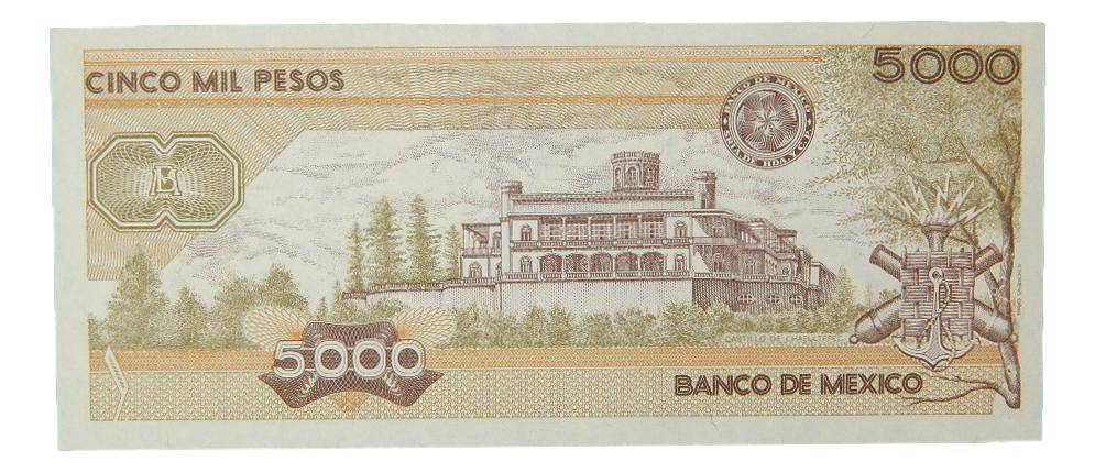 1987 - MEXICO - BILLETE - 5000 PESOS - PICK 88B - SC