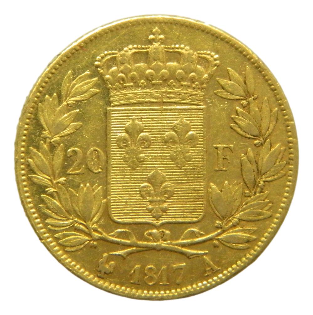 1817 A - FRANCIA - 20 FRANCS - LOUIS XVIII - ORO