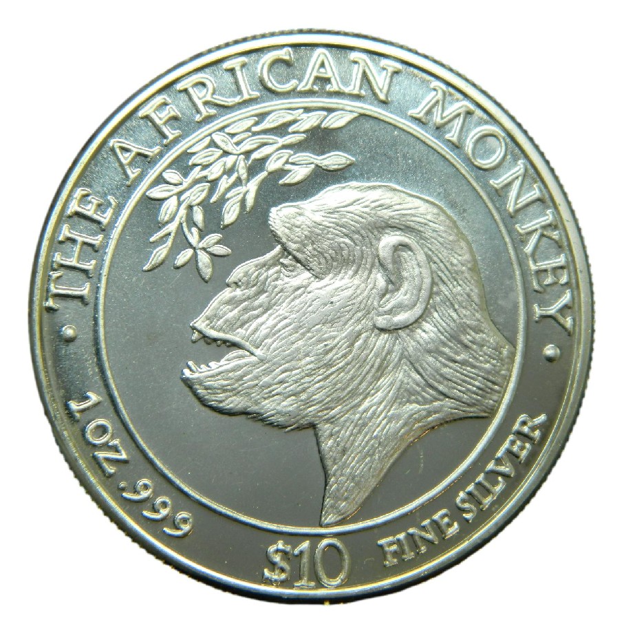 1998 - SOMALIA - 10 DOLLARS - ONZA PLATA - MONO