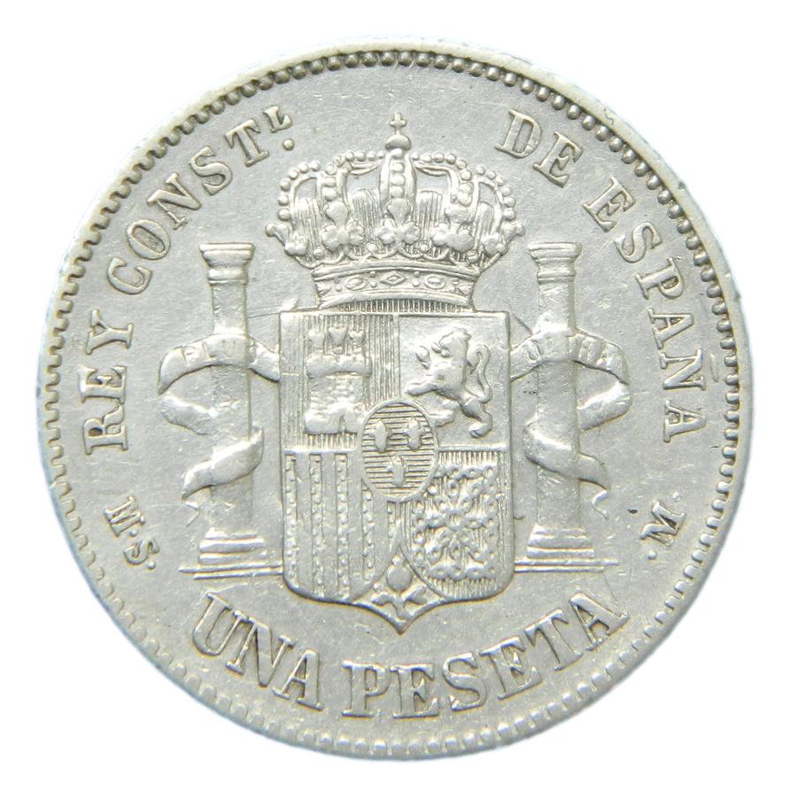 1883 *18-83 - ALFONSO XII - 1 PESETA - MSM - PLATA - MBC