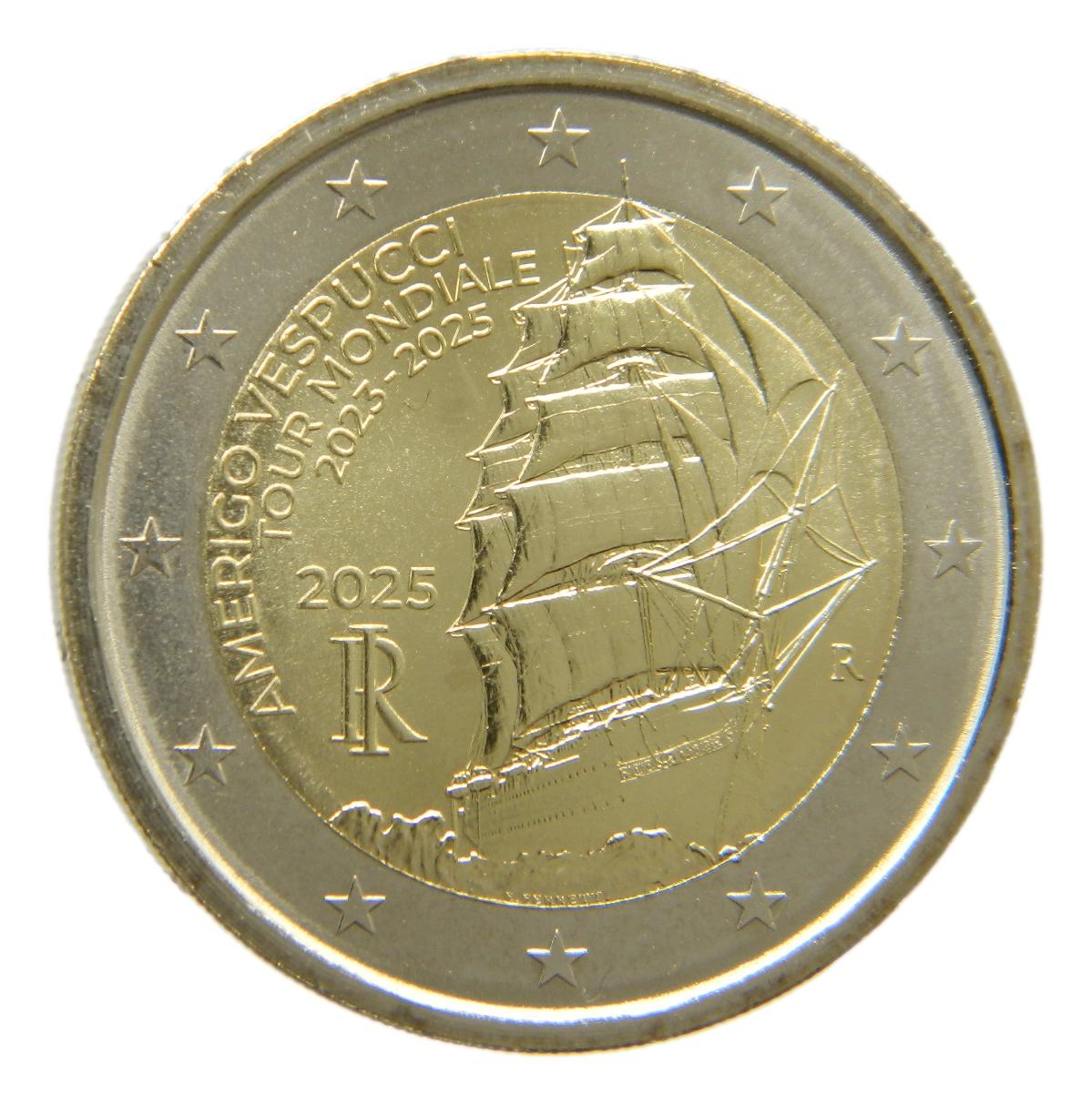 2025 - ITALIA - 2 EURO - BUQUE AMERIGO VESPUCCI