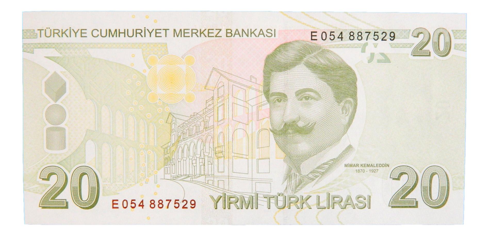 2009 - TURQUIA - BILLETE - 20 LIRA - MIMAR KEMALEDDIN