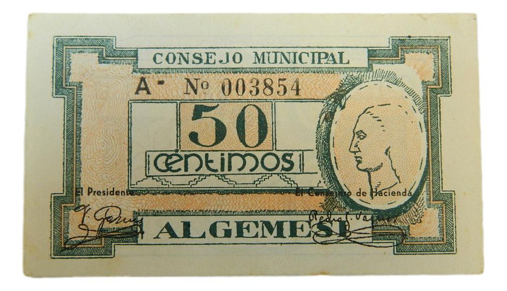 ALGEMESI - BILLETE - 50 CENTIMOS - AGB 116 - SC