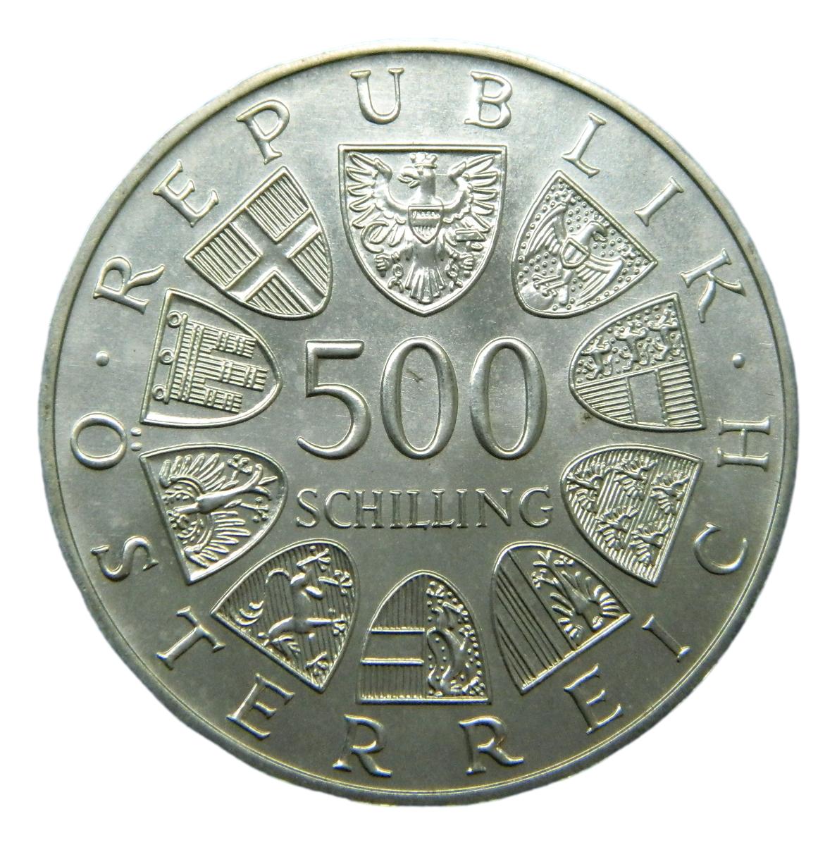 1983 - AUSTRIA - 500 SCHILLING - VISITA DEL PAPA - PLATA