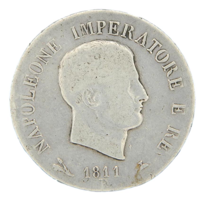1811 - ITALIA - 5 LIRE - NAPOLEON I - PLATA