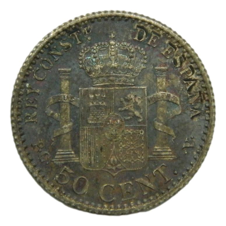 1904 *1-0 - ALFONSO XIII - 50 CENTIMOS - PCV - EBC+