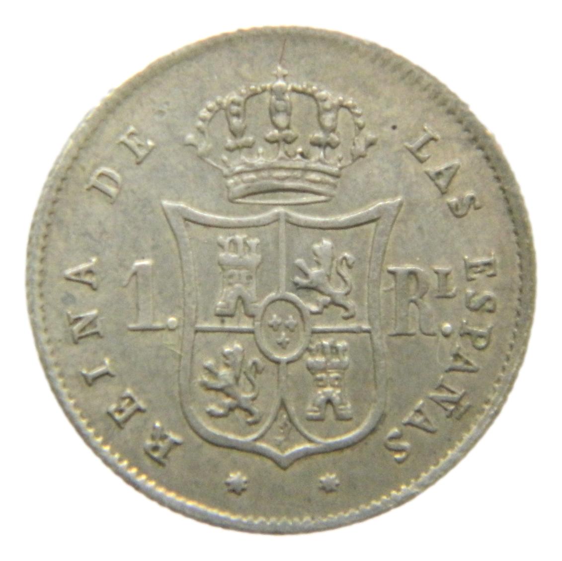 1855 - ISABEL II - 1 REAL - SEVILLA - MBC