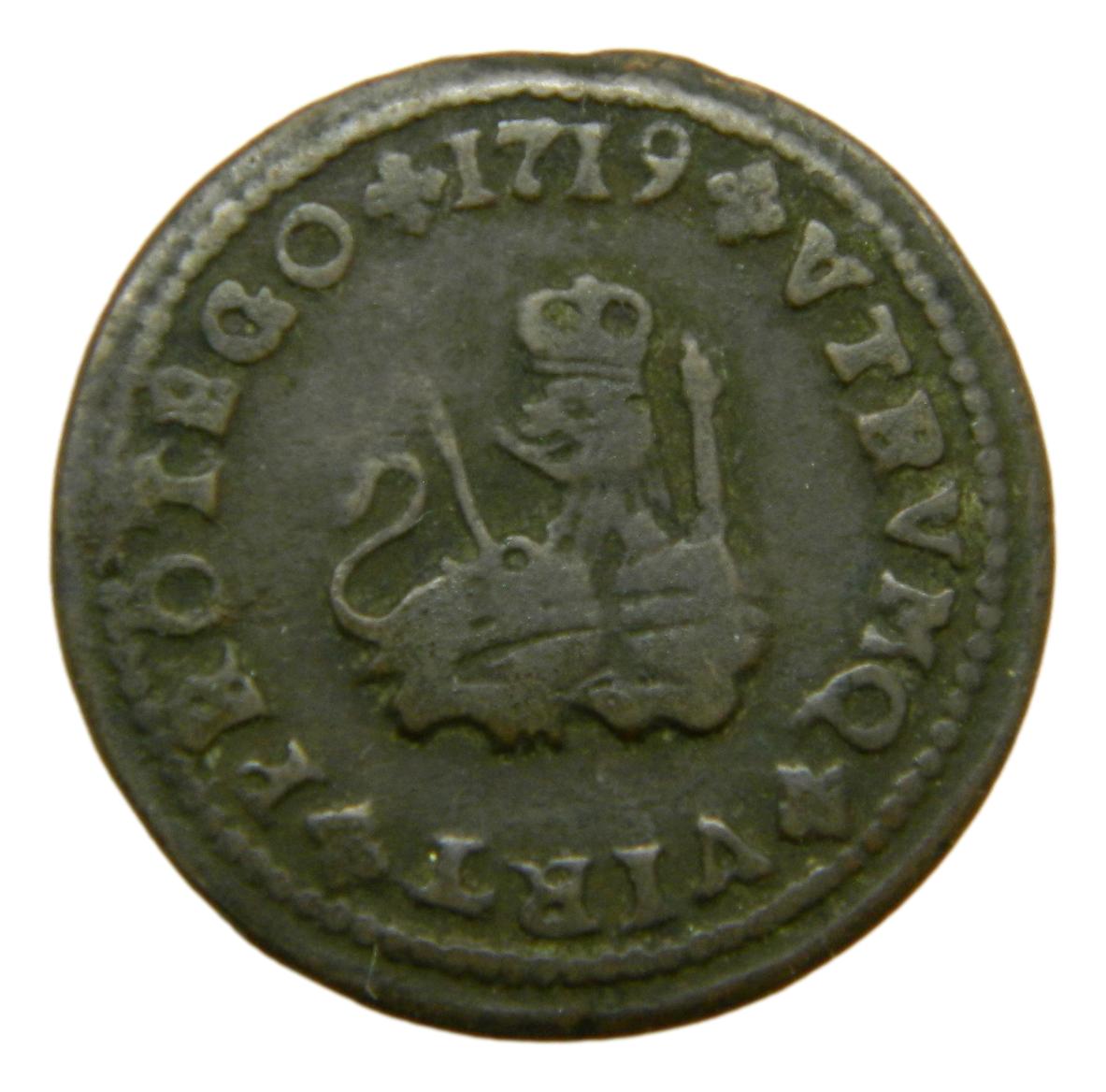 1719 - FELIPE V - 1 MARAVEDI - ZARAGOZA - MBC