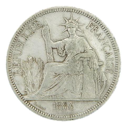 1886 A - FRANCIA INDO-CHINA - PIASTRE - PLATA