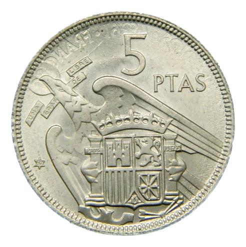 1957 *67 - FRANCO - 5 PESETAS - SC