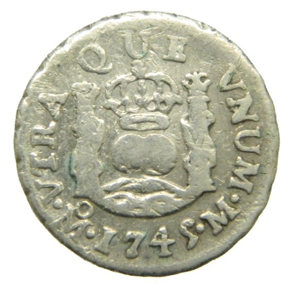 1745 M - FELIPE V - 1/2 REAL - MEXICO - COLUMNARIO - BC - S13/68