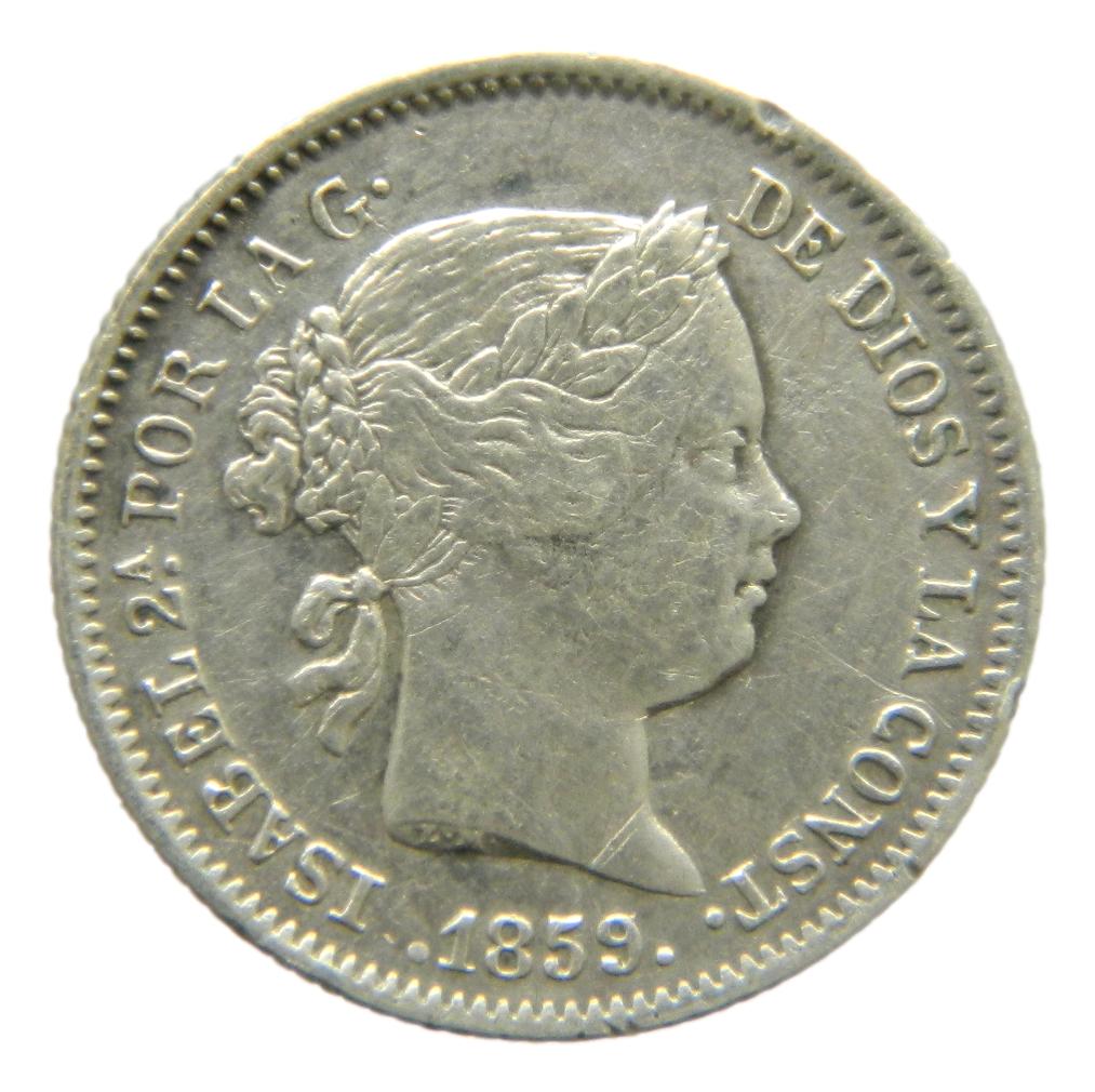 1859/7 - ISABEL II - 1 REAL - MADRID - MBC