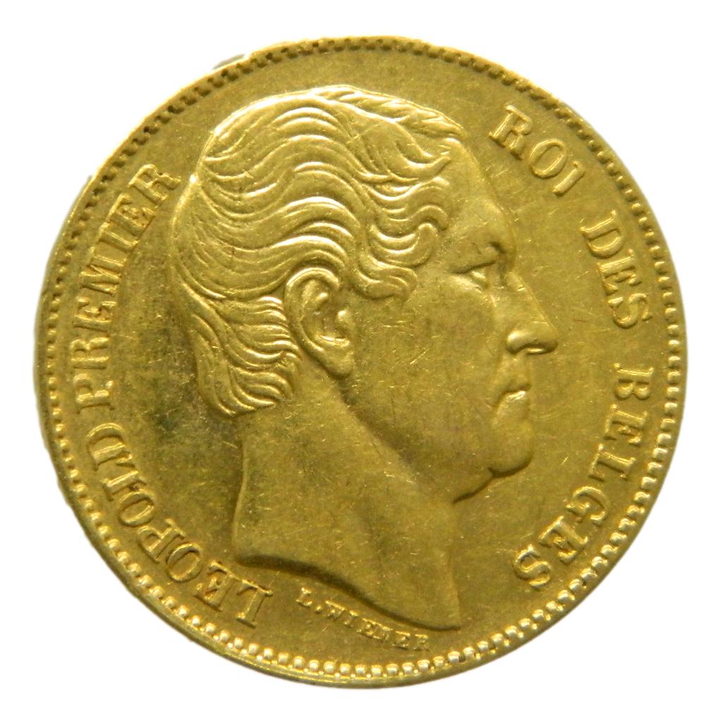 1865 - BELGICA - 20 FRANCS - LEOPOLD I - ORO